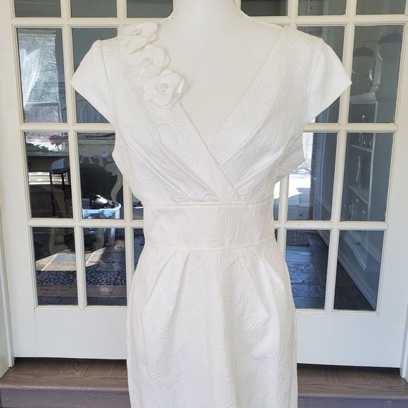 White Tapestry Dress - Picture 1 of 8